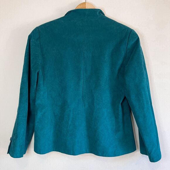 Vintage Samuel Robert Suede Green Blazer Jacket Size 14 - Picture 5 of 7